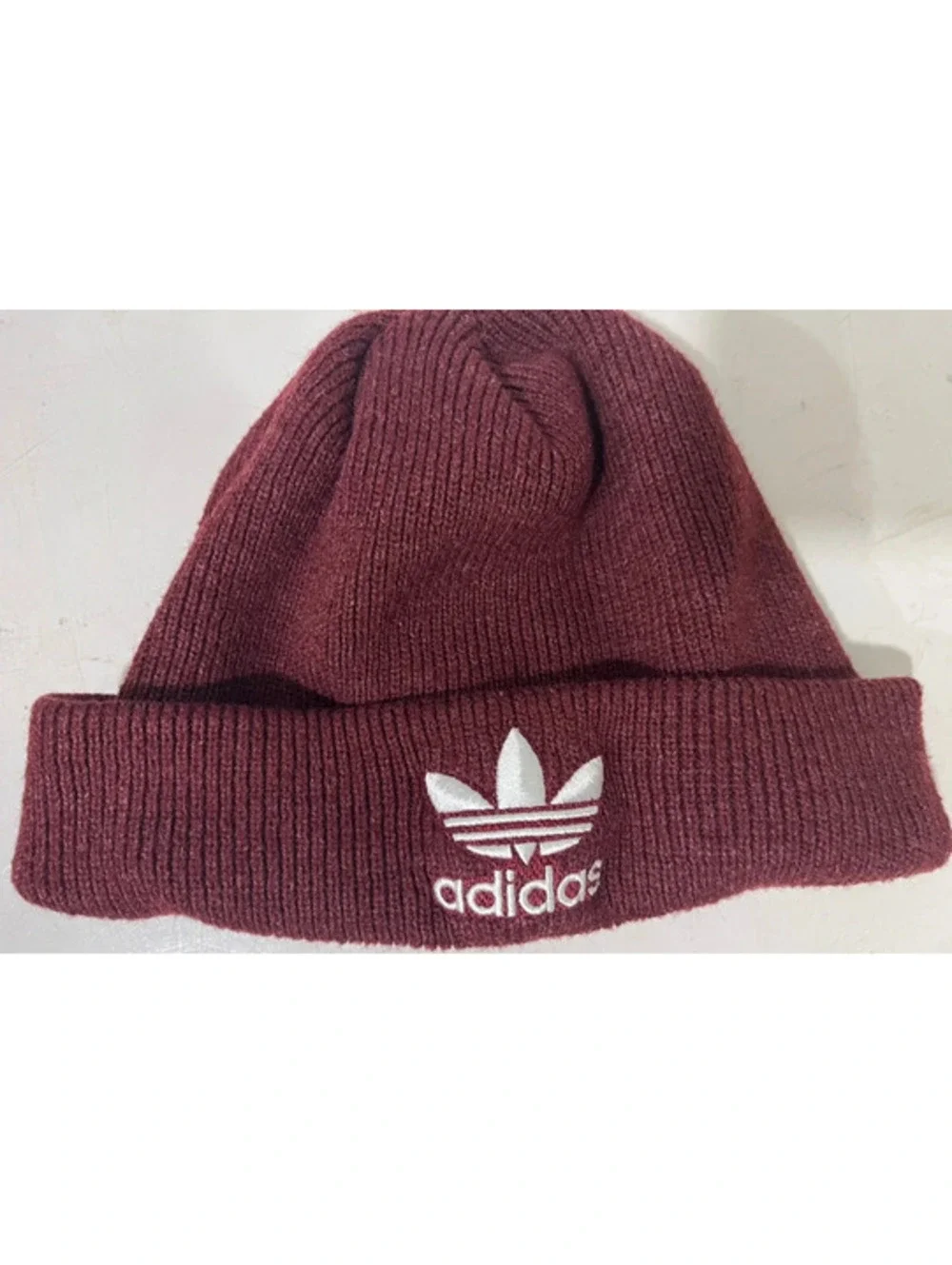 Adidas burgundy maroon warm beanie